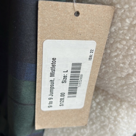 NWT 9 TO 9 JUMPSUIT, MISTLETOE Albion Fit Large Christmas Print One Piece Outfit - Picture 3 of 6